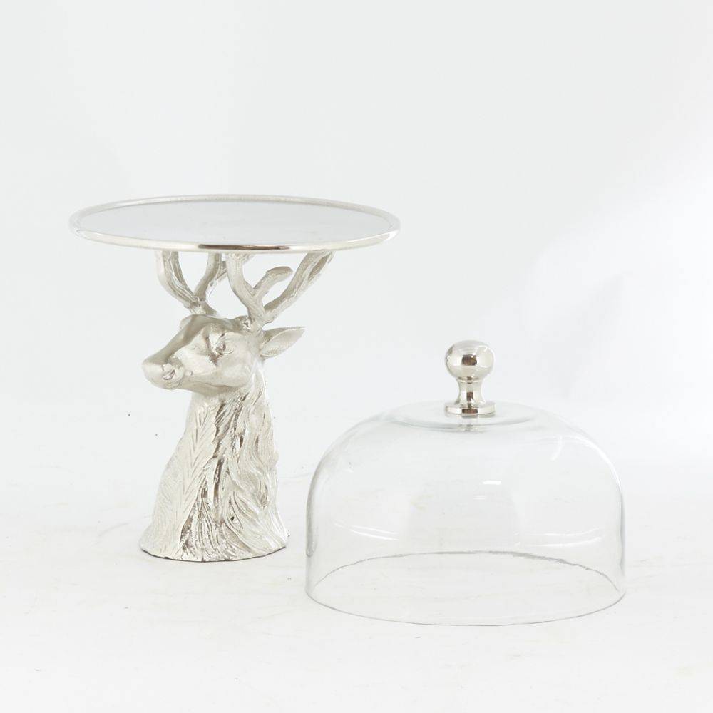 Aubry Gaspard - Cloche en verre sur support aluminium Cerf - Imagen 2