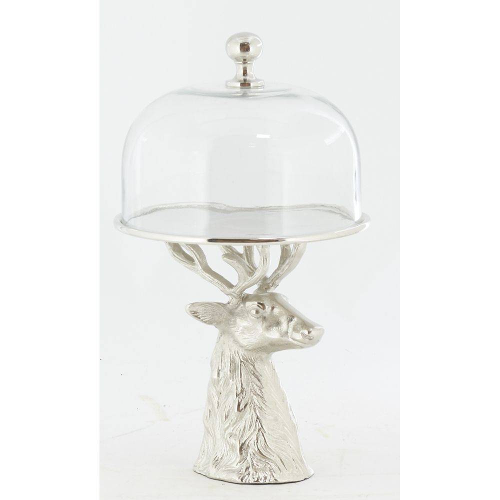 Aubry Gaspard - Cloche en verre sur support aluminium Cerf - Imagen 3