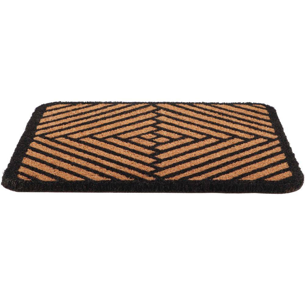 Esschert Design - Paillasson carré en fibres de coco et caoutchouc 50 x 50 cm Abstrait Best For Boots - Imagen 4