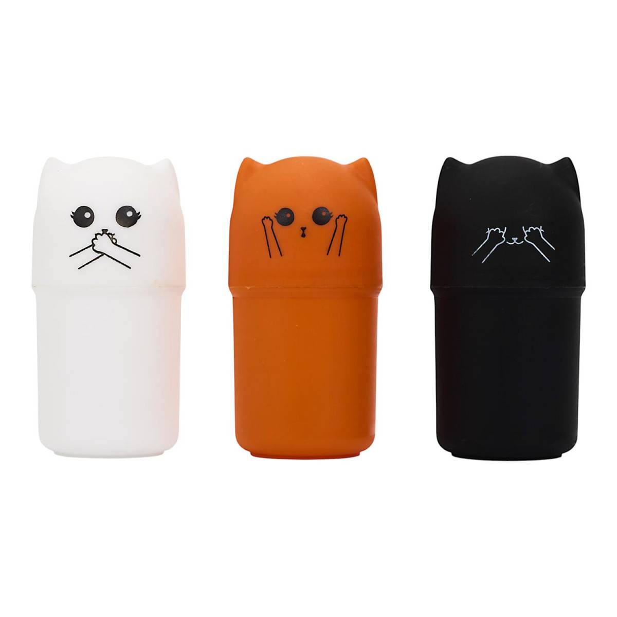 Cook Concept - Lot de 3 Pots à Cure-Dents "Chats" 8cm Multicolore