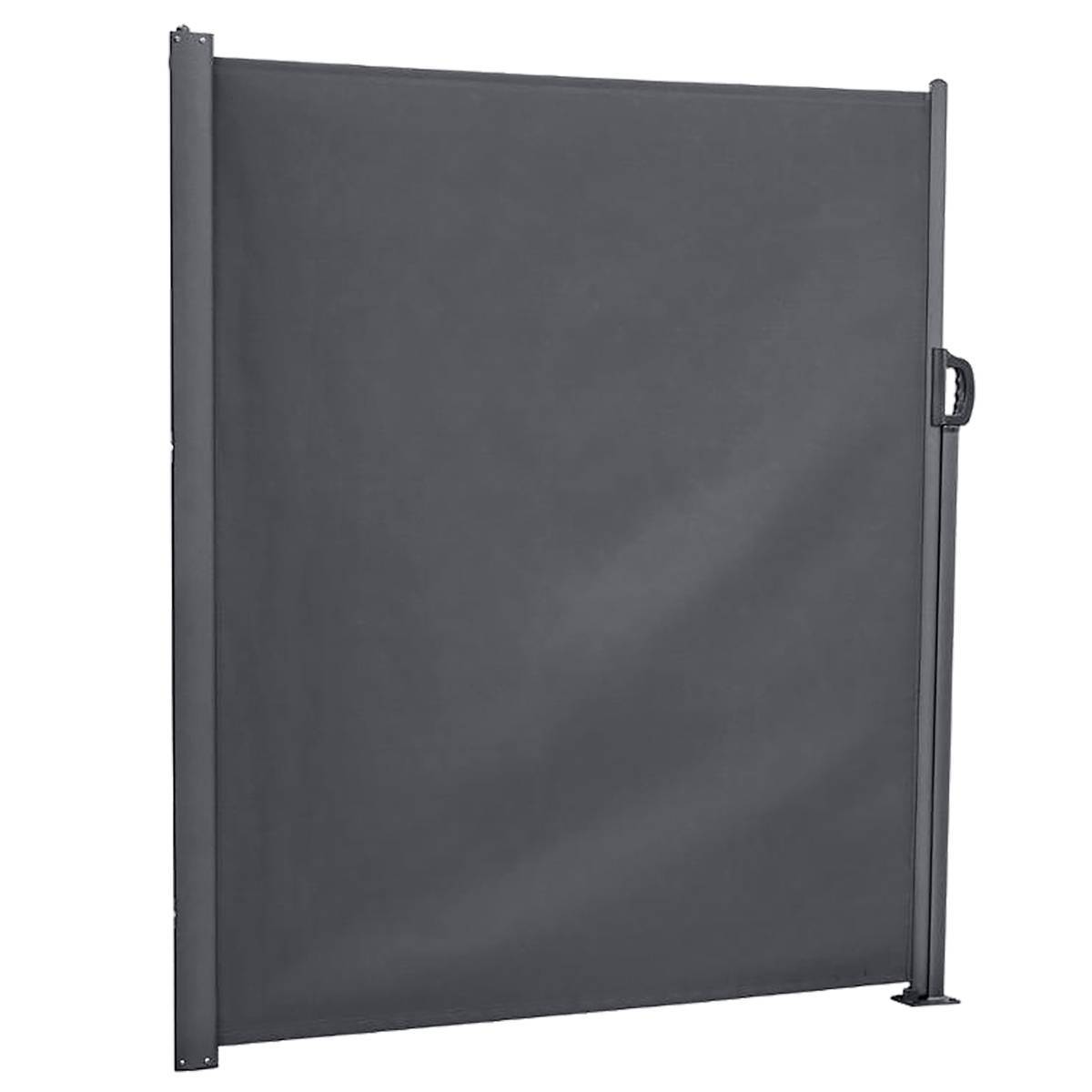Hesperide - Paravent rétractable "Antao" graphite 3x1,8m en aluminium traité époxy Hespéride - Image 1