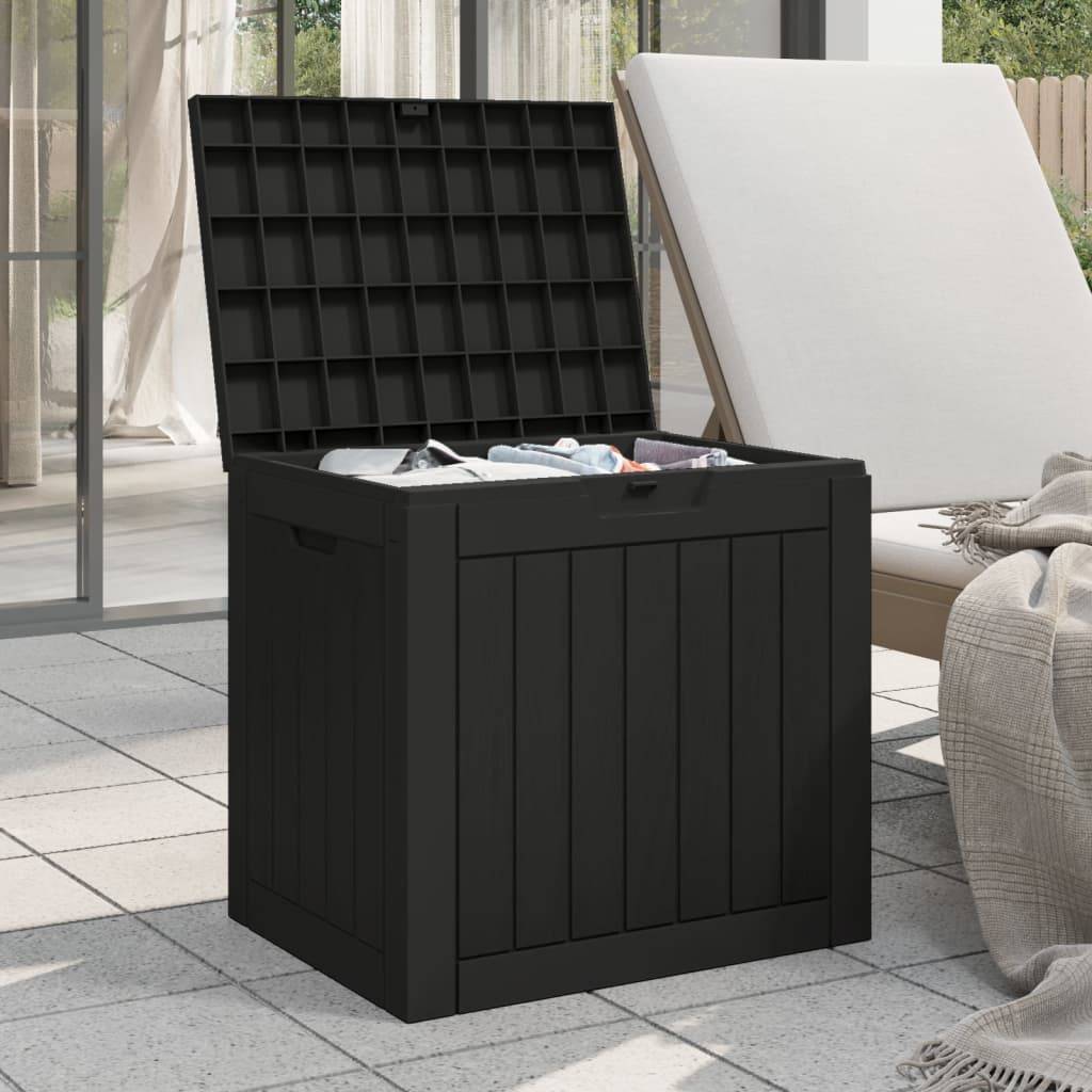 Boîte de rangement extérieure - Boîte de stockage de jardin noir 55,5x43x53 cm polypropylène ny564 - Image 3