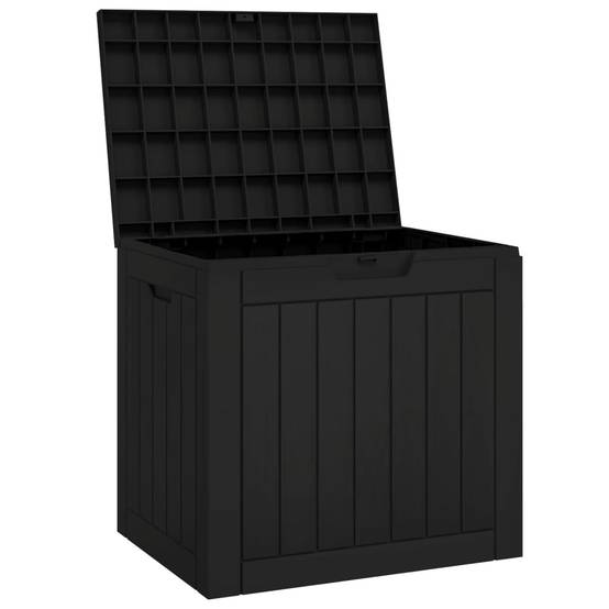 Boîte de rangement extérieure - Boîte de stockage de jardin noir 55,5x43x53 cm polypropylène ny564 - Image 4