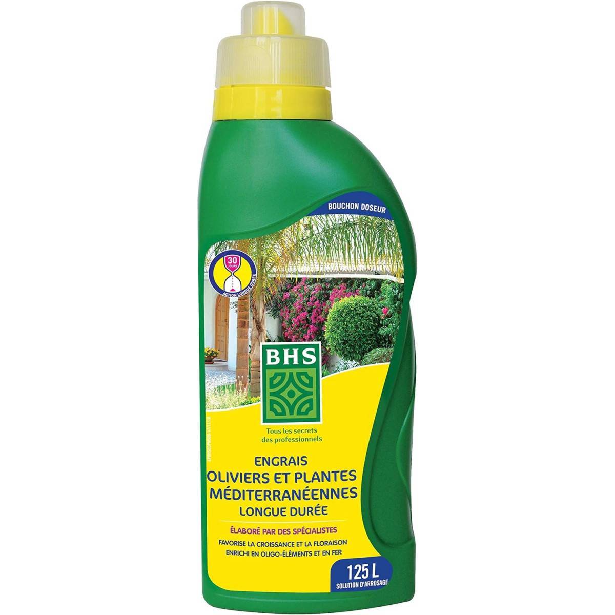 BHS - Engrais pour Oliviers et Plantes Méditerranéennes - flacon de 500 ml - Floraison et Croissance Optimales