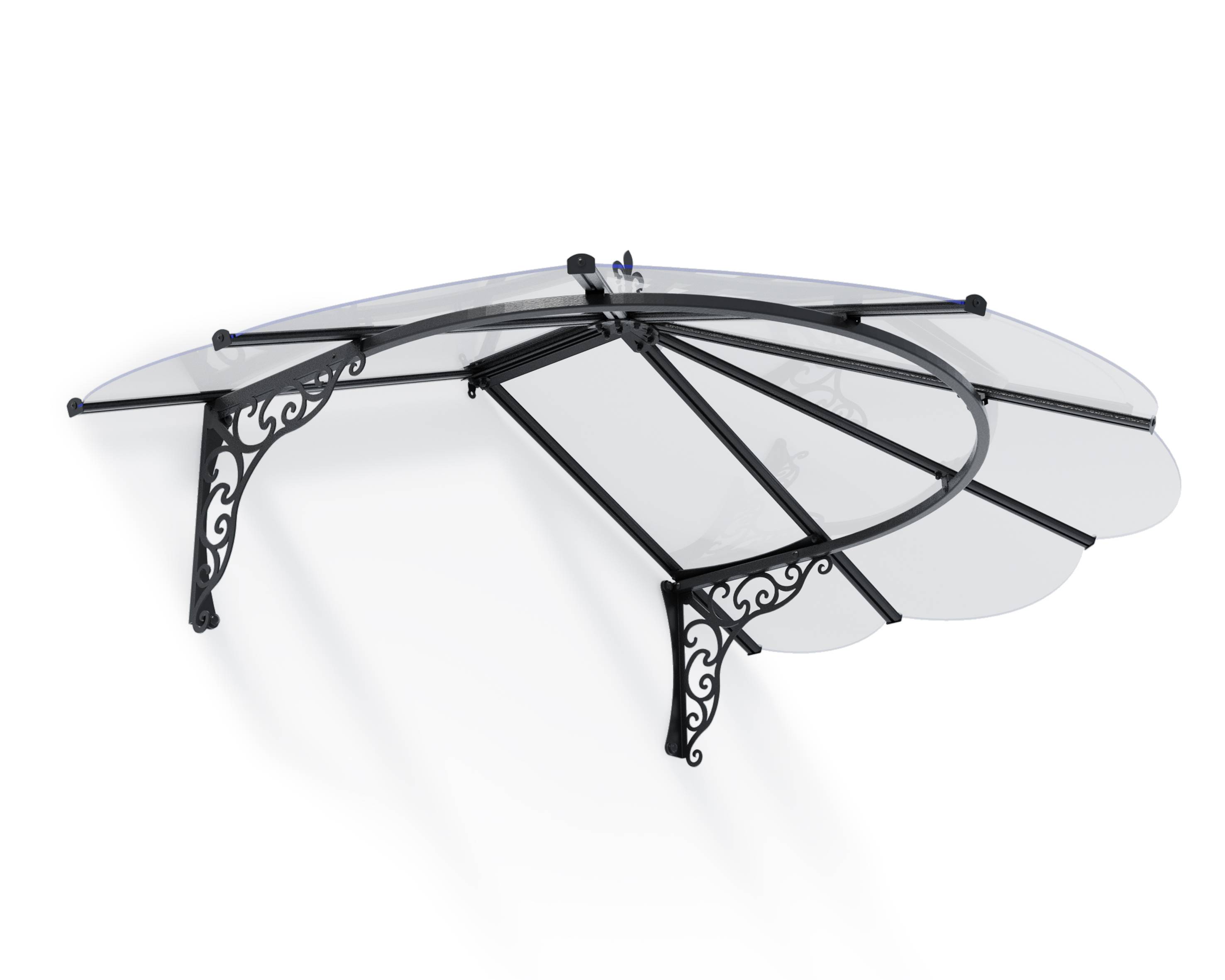 Canopia by Palram - Canopia Marquise de porte Iris 174.9 x 125 cm Noir 174.9 X 125 - Imagen 1