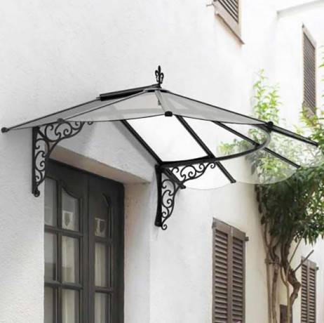 Canopia by Palram - Canopia Marquise de porte Iris 174.9 x 125 cm Noir 174.9 X 125 - Imagen 3
