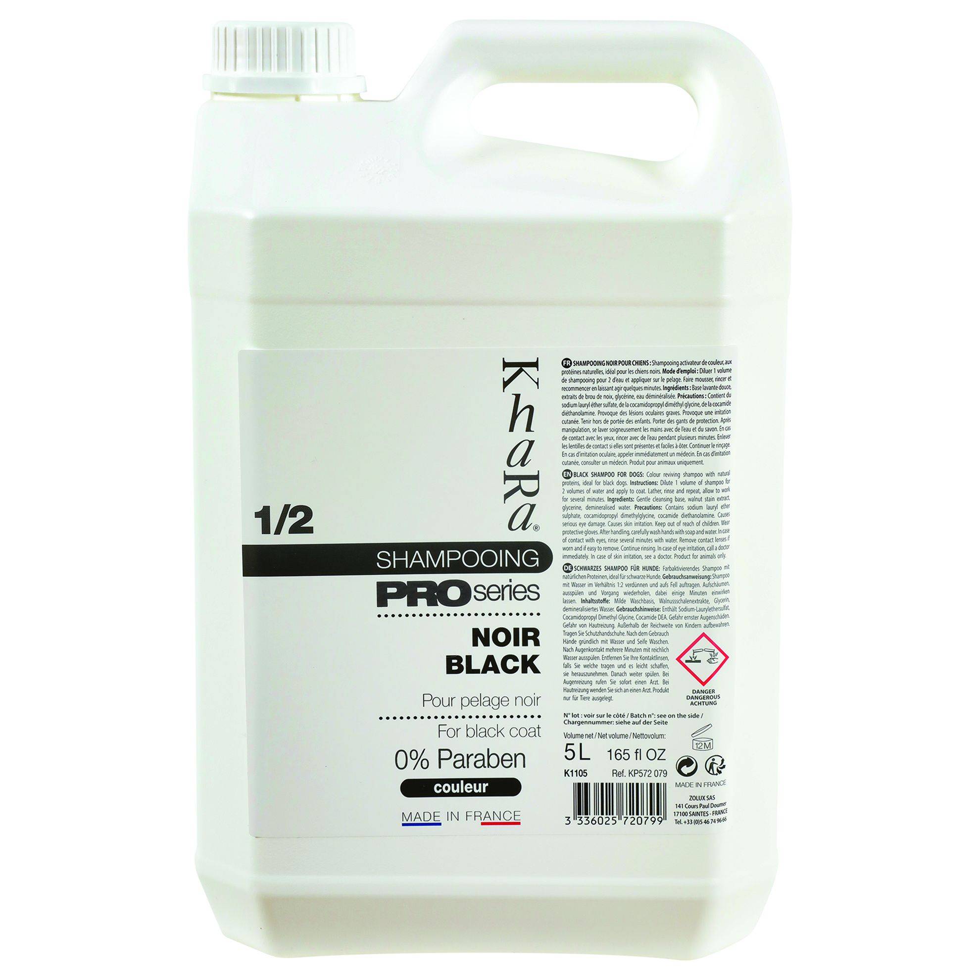 Shampooing noir Khara : 5 litres KHARA