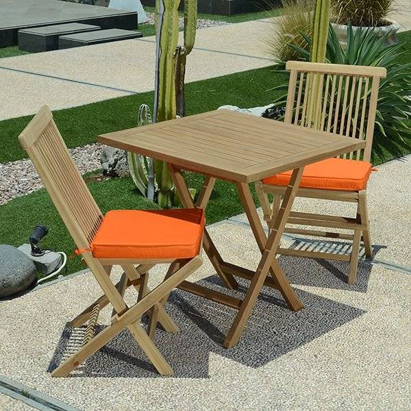 Chaises de jardin pliantes en teck massif Java (lot de 2) - TECK'Attitude - Image 8