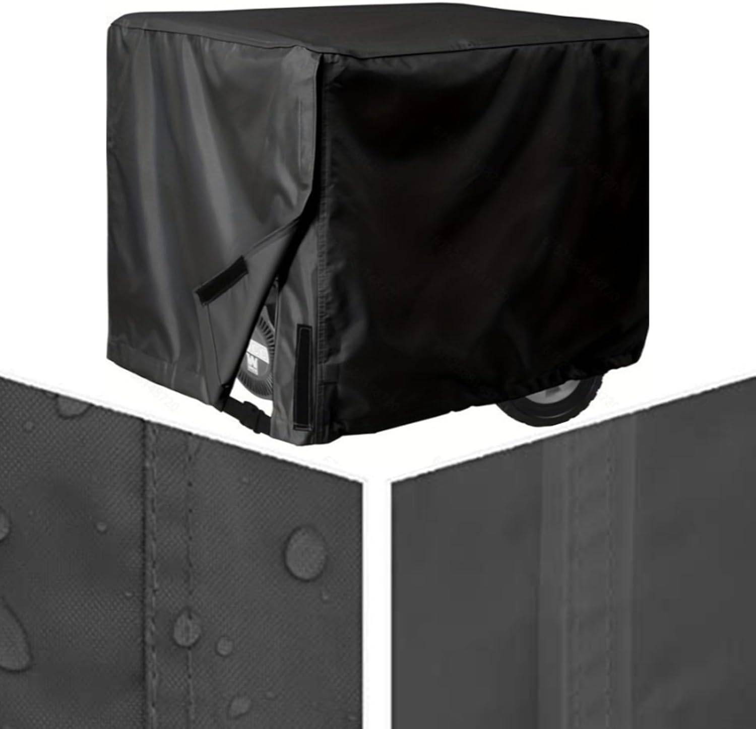 Housse de protection en tissu Oxford noir, générateur imperméable et anti-poussière, convient à la plupart des générateurs, taille 65 x 51 x 51 cm- - Image 3