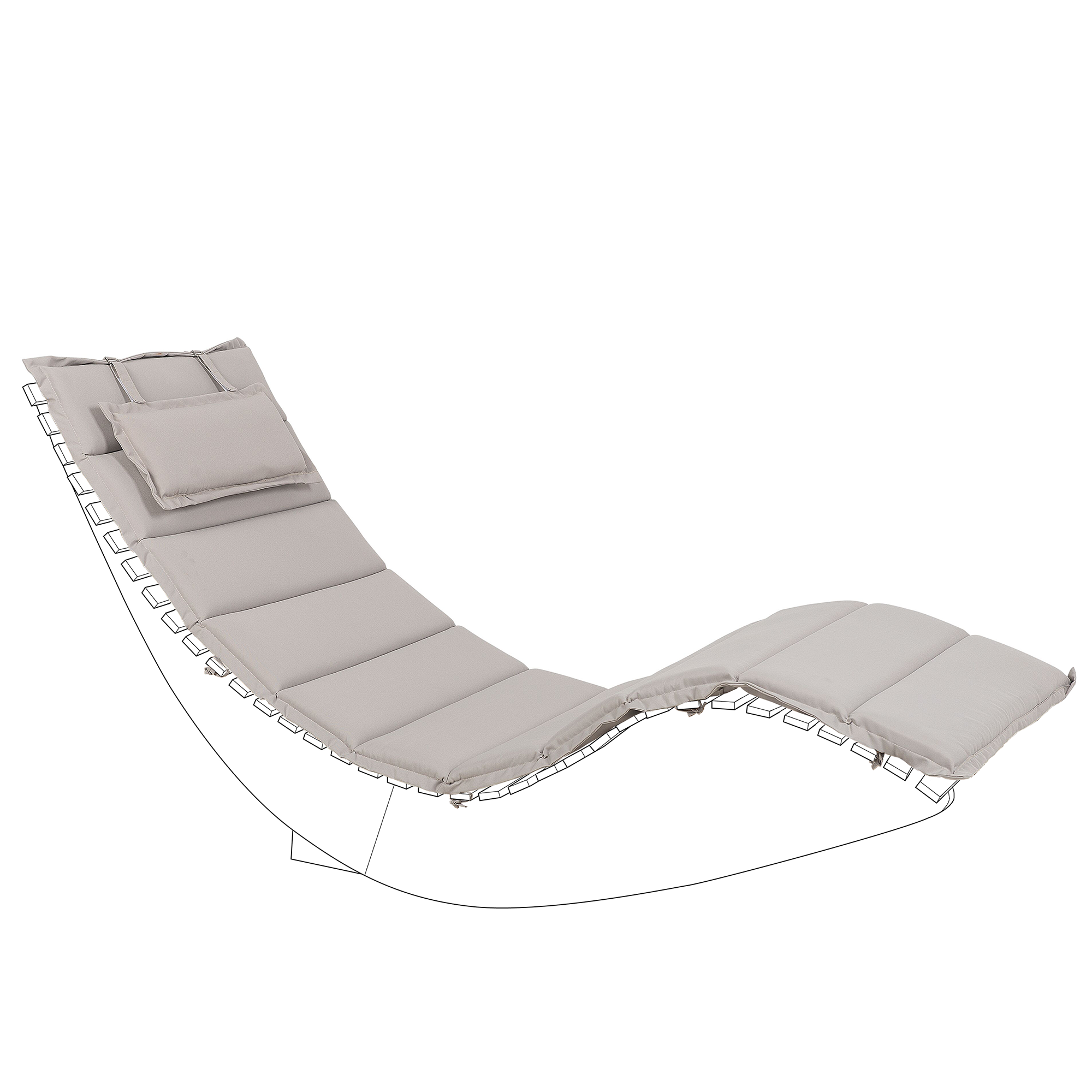 Beliani - Coussin d'assise d'extérieur Polyester Taupe BRESCIA - Beliani - Imagen 1