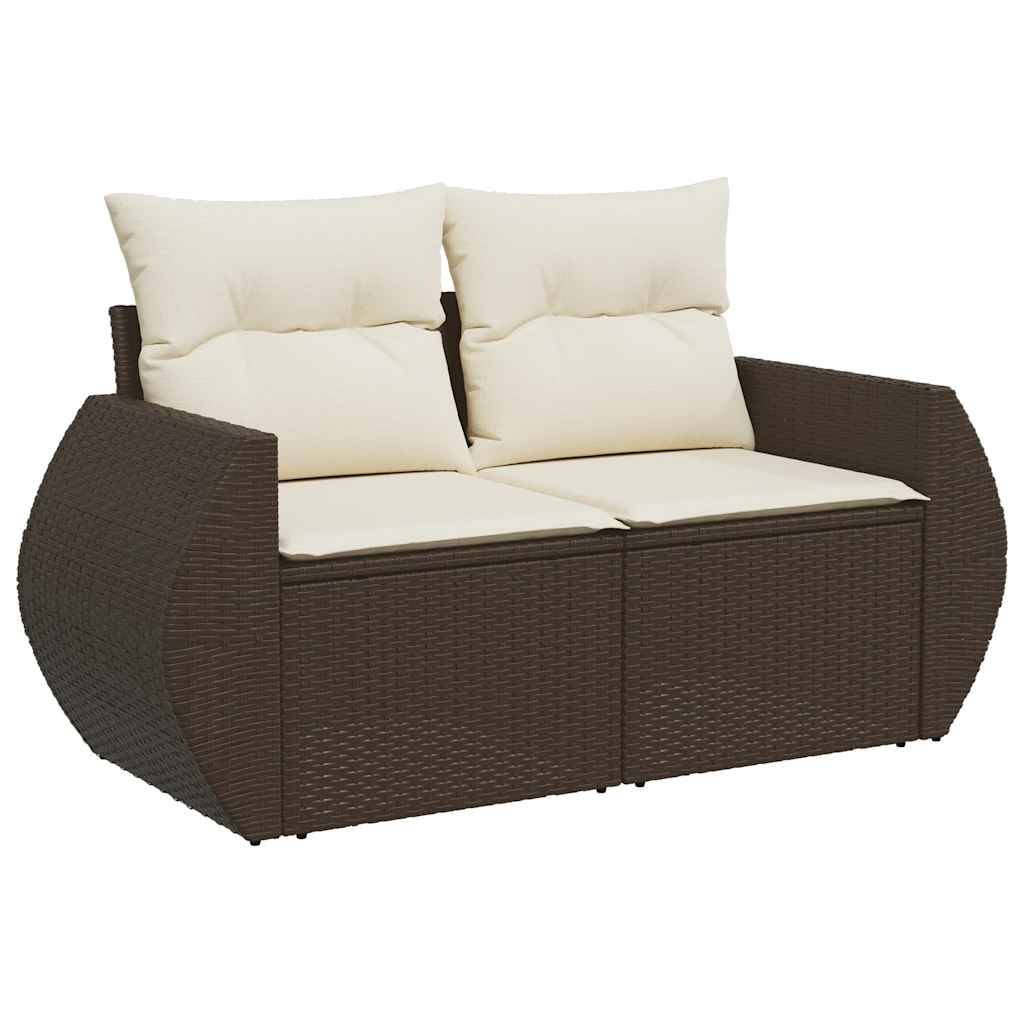 Salon de jardin 8 places résine tressée avec pouf rangement et table ajustable marron – ComfortXL Outdoor Living - Image 7