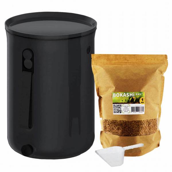 Ferme Du Moutta - Bokashi Organko 2 Noir (9,6L) + 1 kg d'Activateur EM-1 - Imagen 1