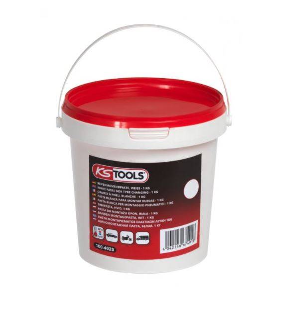 Seau de graisse à pneus blanche KS TOOLS 1 kg - 100.4025