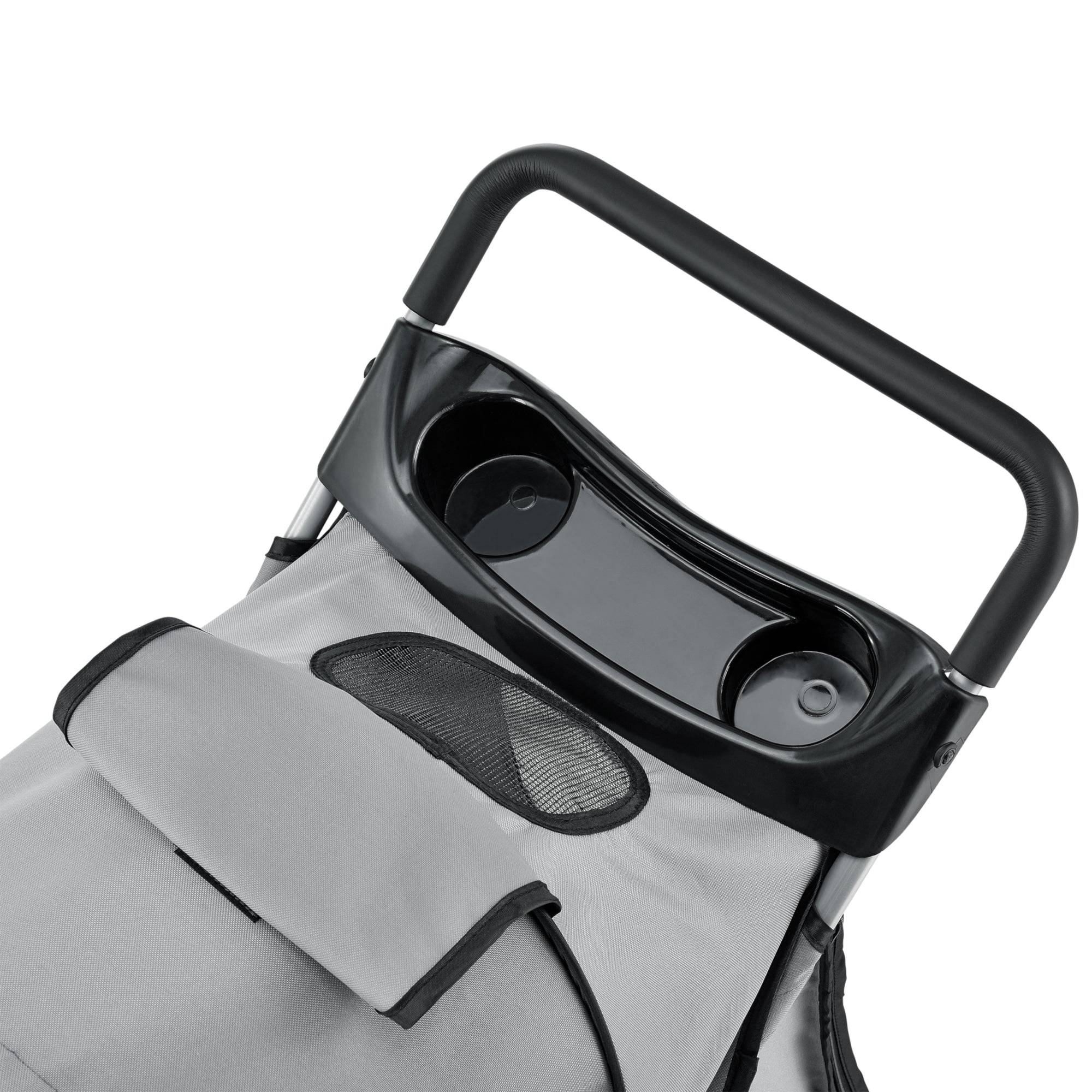 Helloshop26 - Poussette pour chien pet stroller poussette buggy pour chien protège-pluie à pousser roadster comprenant sac à courses gris - Imagen 4