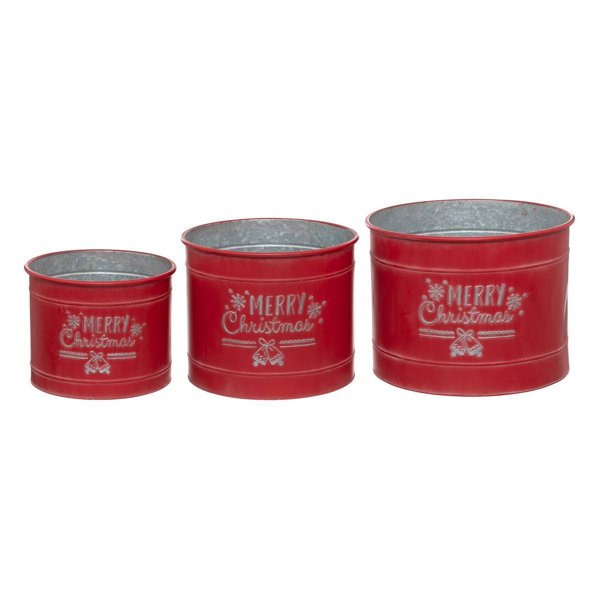 Atmosphera - Cache pot traditionnel en métal x3 - Atmosphera Créateur d'intérieur - Imagen 1