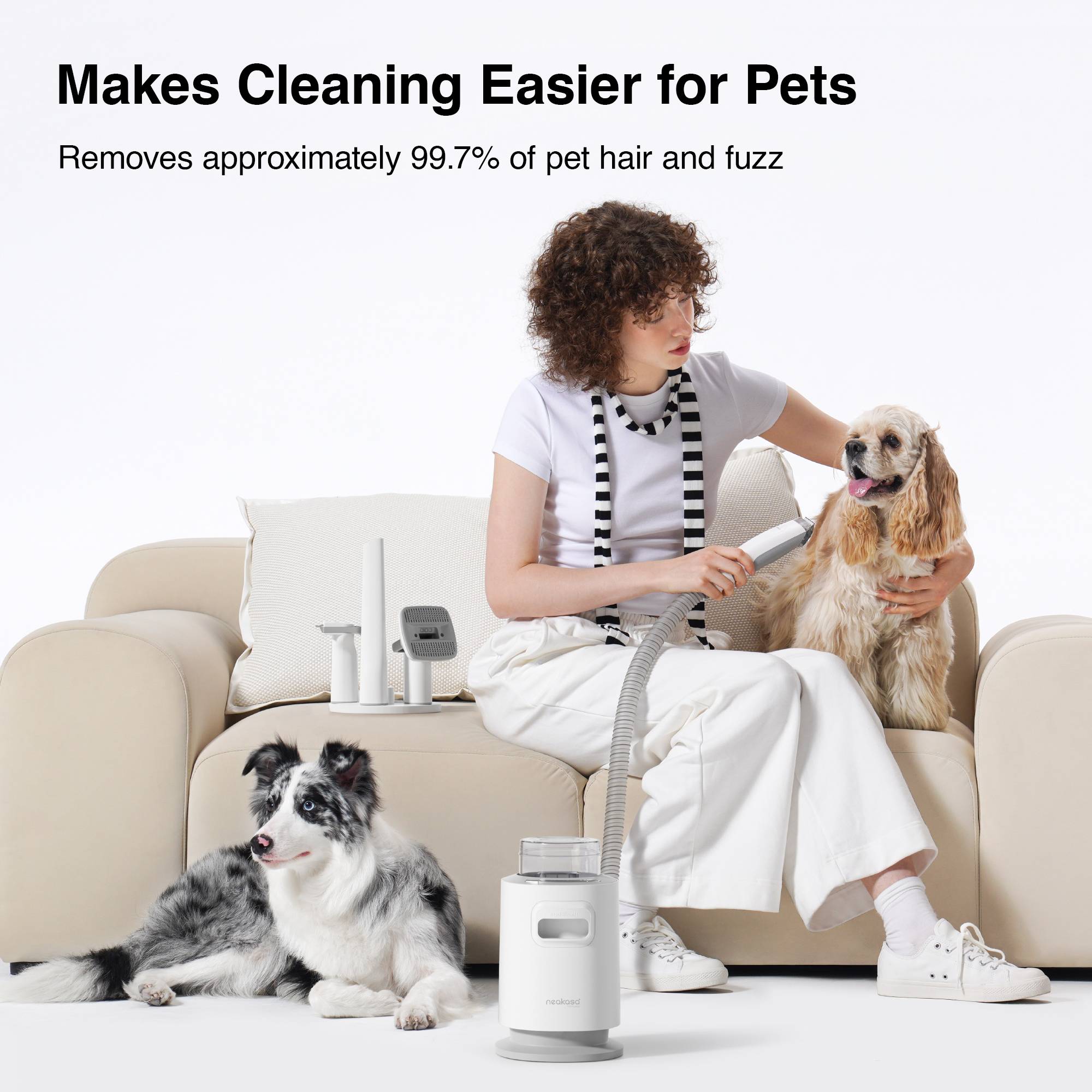 NEAKASA - Neakasa P0 Pro - Kit de Toilettage pour Animaux de Compagnie 5-en-1 avec Aspirateur - Image 4