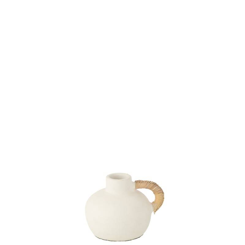 J-Line - Vase pot en céramique blanche 18x33x36 cm - J-Line