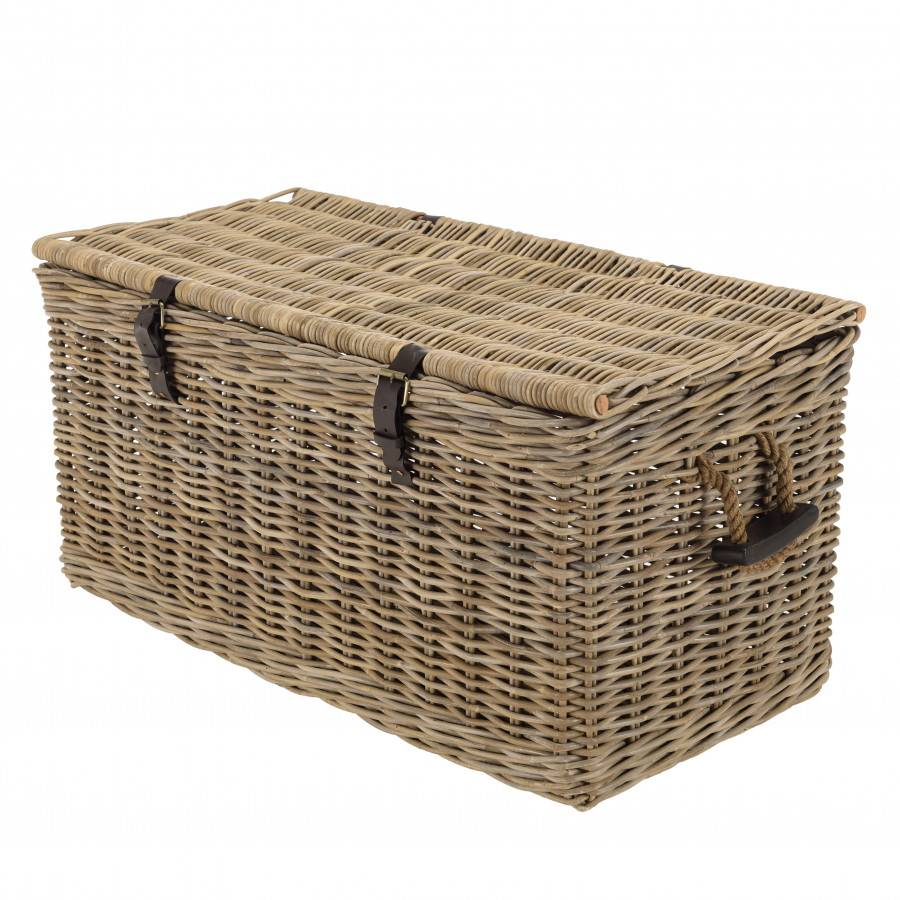 Macabane - KALLY - Coffre de rangement en kubu naturel 100cm - Imagen 6
