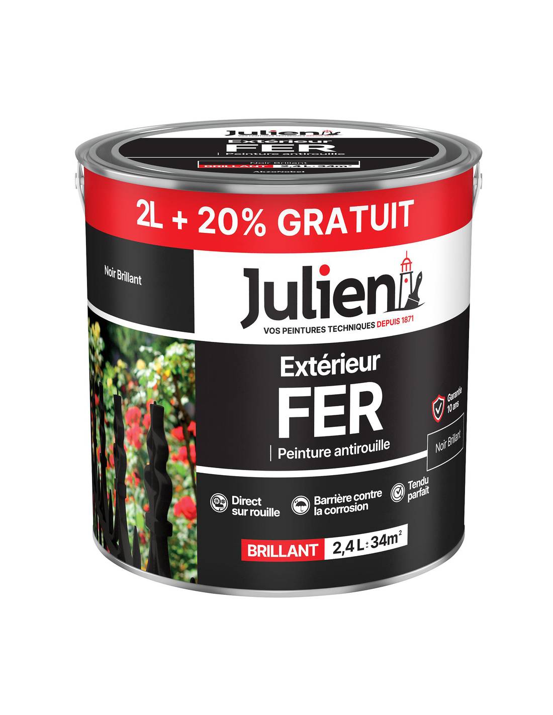 Julien - Peinture Antirouille Julien Fer Extérieur Protection Durable Fer Extérieur - Julien
