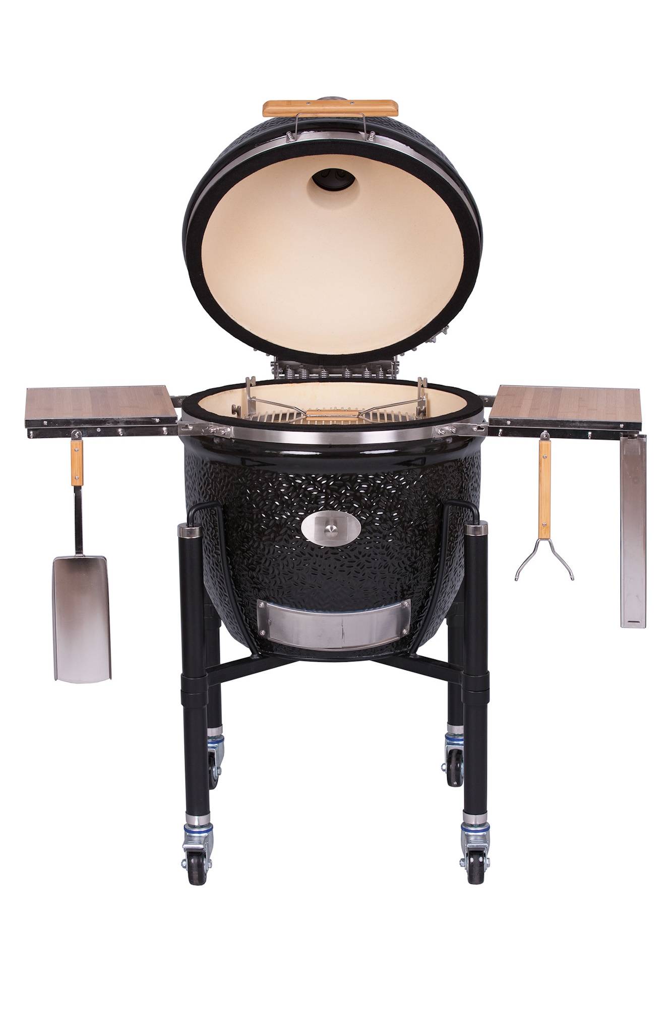 Monolith - Kamado Monolith LeCHEF Pro Série 2.0 Noir + Chariot + Housse + Pierre Pizza - Imagen 1