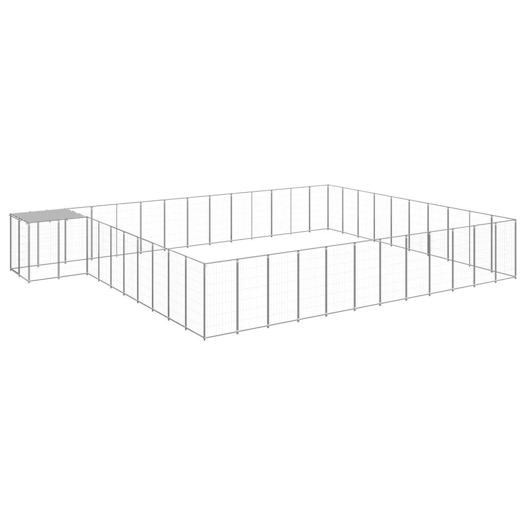 Vidaxl - Chenil Argenté 37,51 m² Acier vidaXL 3082248 - Imagen 2