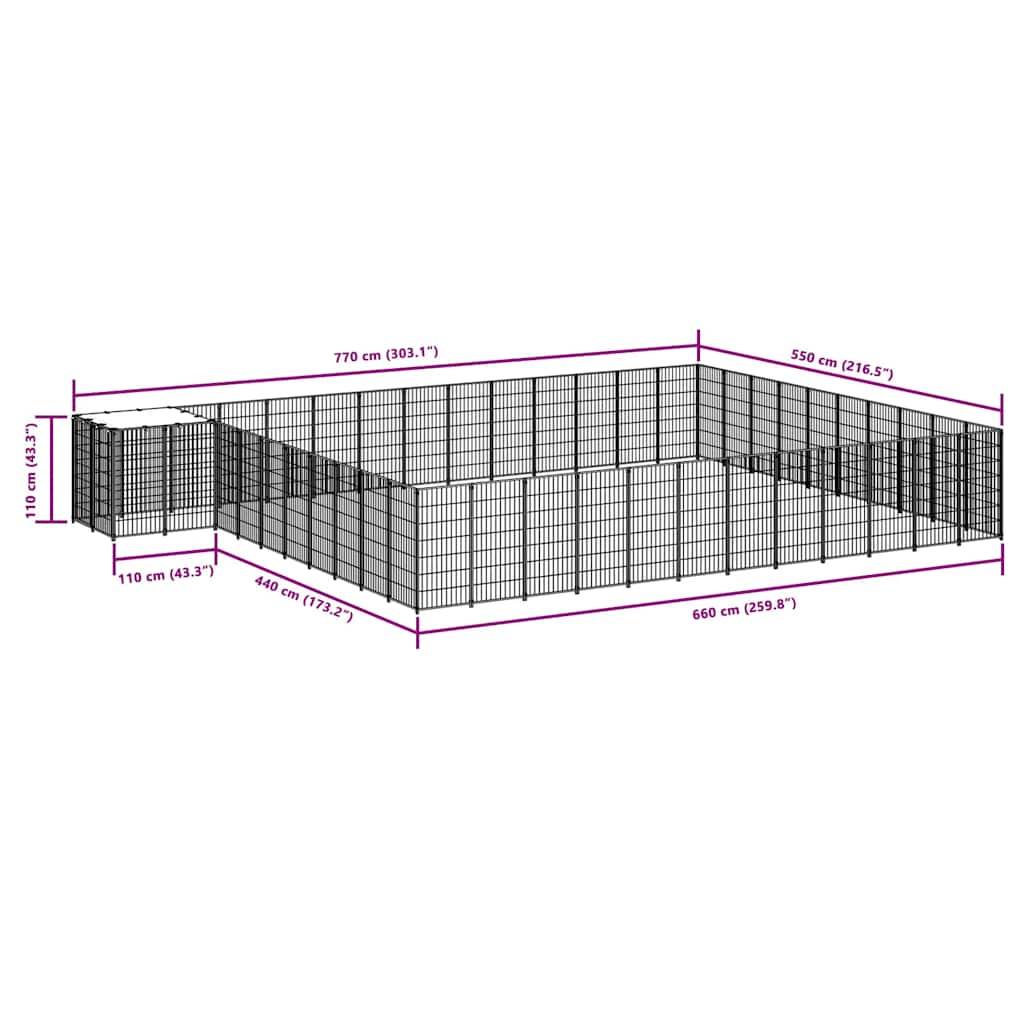 Vidaxl - Chenil Argenté 37,51 m² Acier vidaXL 3082248 - Imagen 3