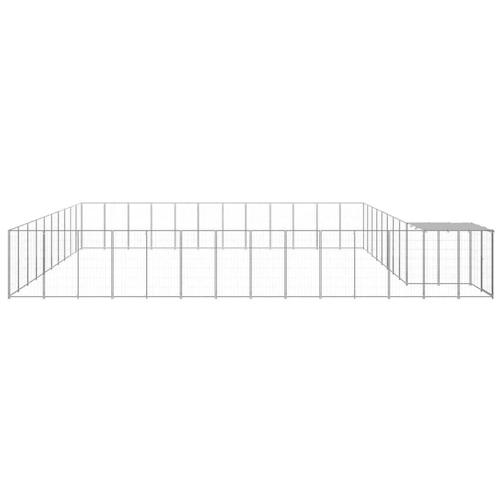 Vidaxl - Chenil Argenté 37,51 m² Acier vidaXL 3082248 - Imagen 5