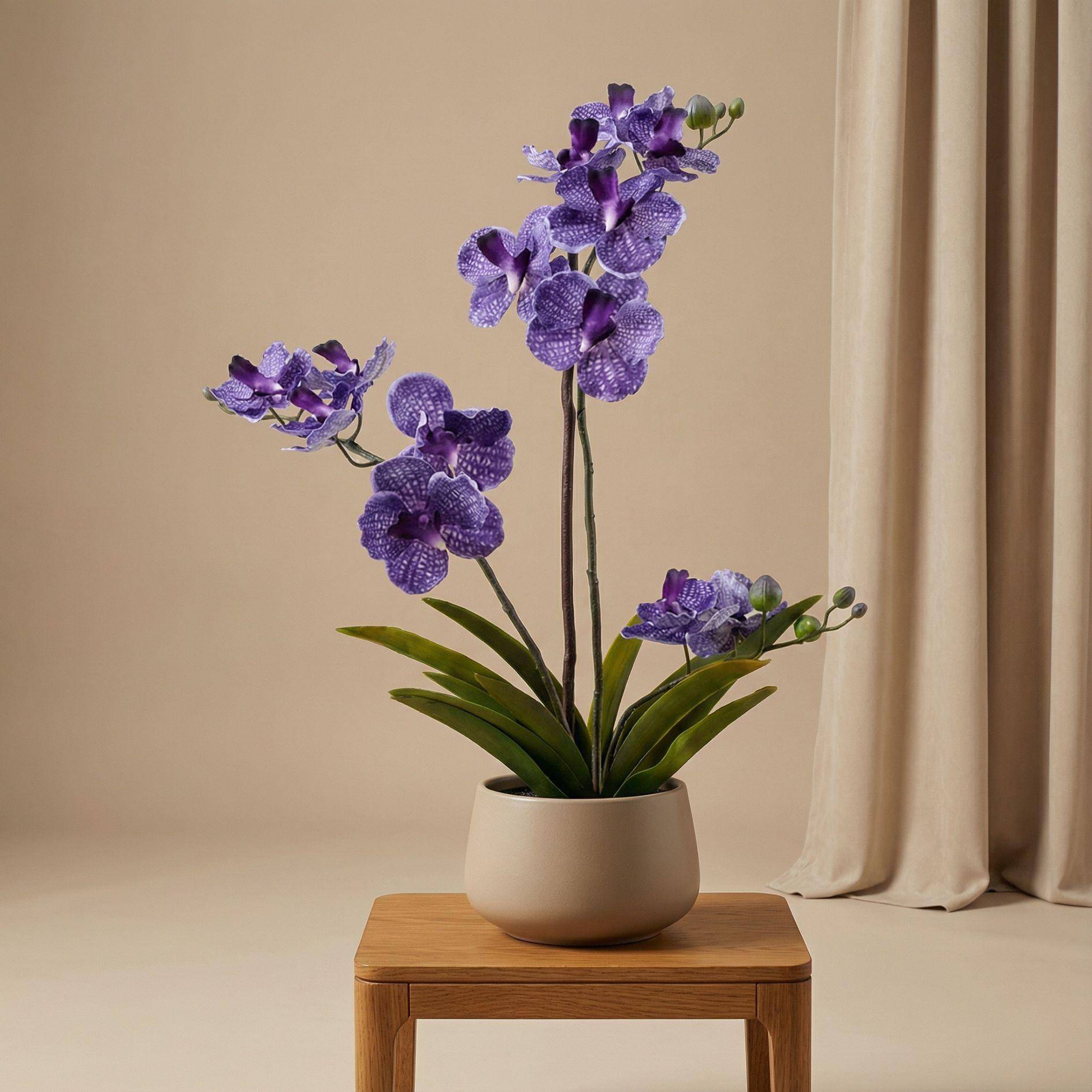 Orchidée Vanda 60 cm - violet - Ø10cm - Plante artificielle - Image 5
