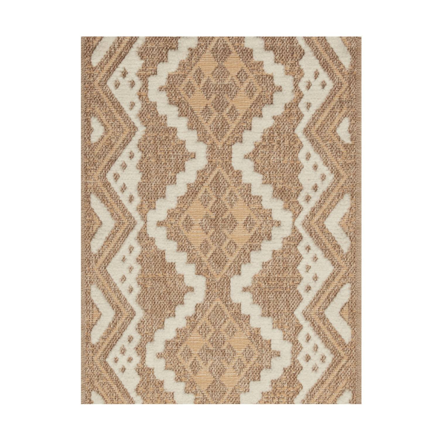 Autre - Tapis intérieur et extérieur en polypropylène marron 120x170cm - Imagen 1