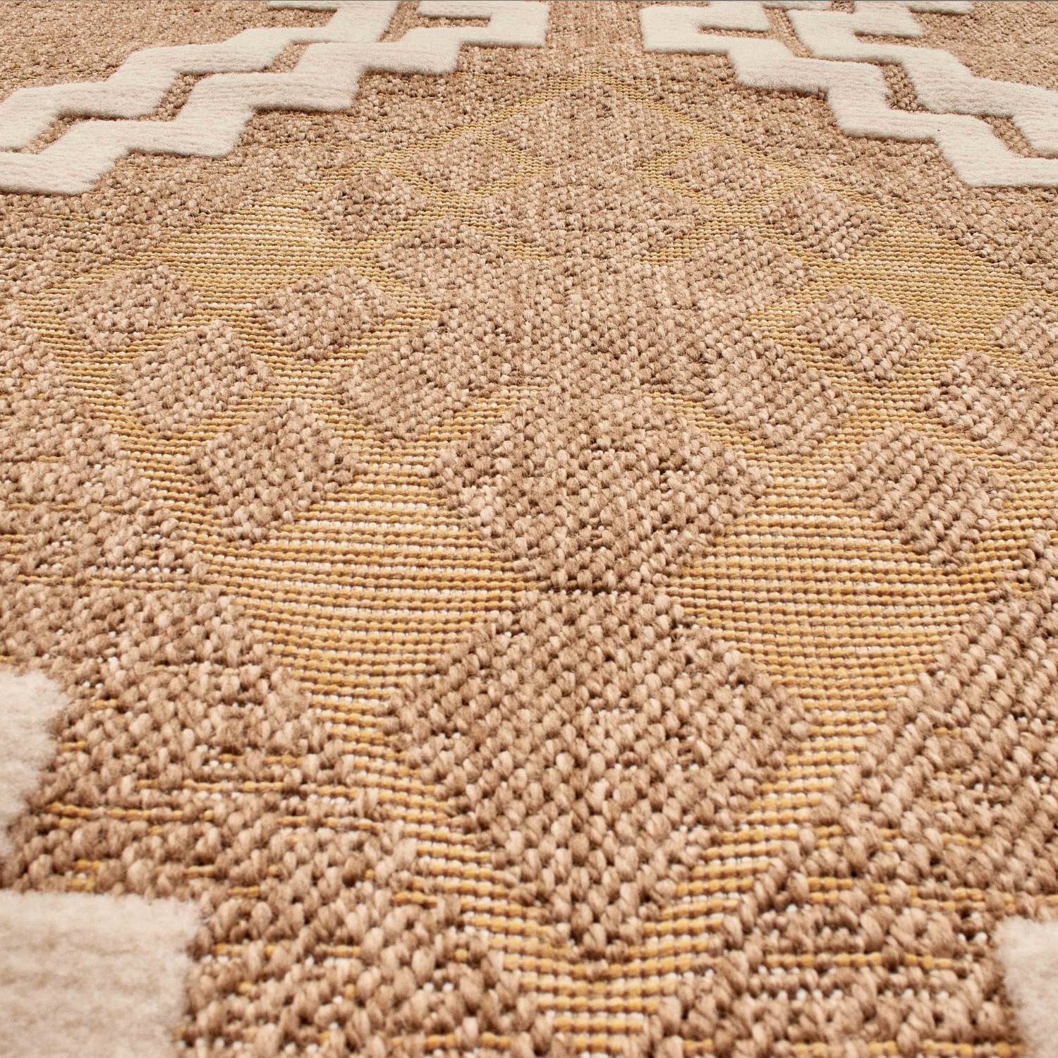 Autre - Tapis intérieur et extérieur en polypropylène marron 120x170cm - Imagen 2