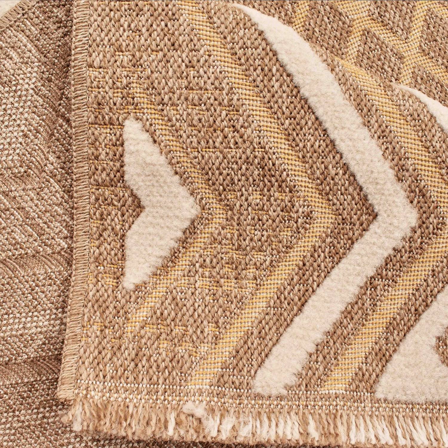Autre - Tapis intérieur et extérieur en polypropylène marron 120x170cm - Imagen 5