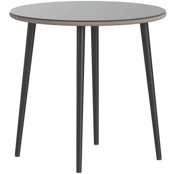 PANGIVO - Table de jardin acier et verre trempé gris 80 x 80 x 74 cm - PANGIVO - Image 2
