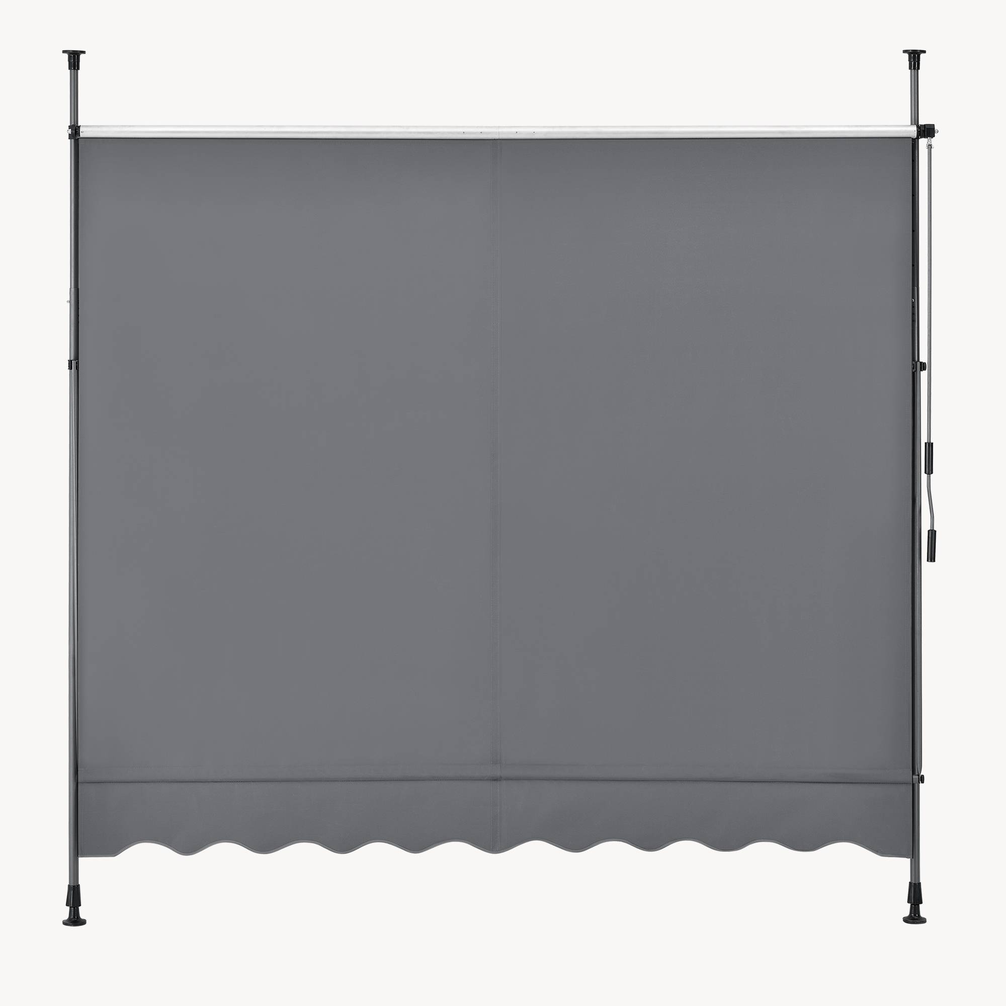 Pro.Tec - Store Banne Téléscopique Acier Polyester 150 x 120 x 220-309 cm Gris Ardoise [pro.tec] - Imagen 9