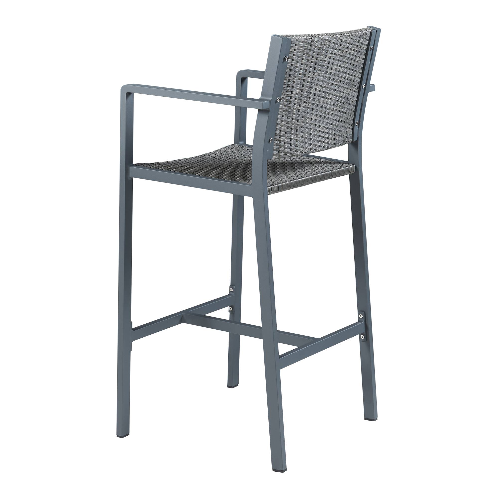 Casa.Pro - Set de table et 2 tabourets de bar Avise anthracite gris foncé casa.pro - Imagen 9