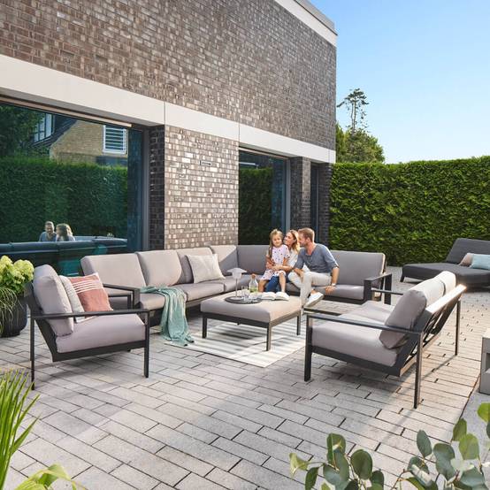 Salon de jardin aluminium HOME DELUXE RIO XXL - anthracite - Image 3