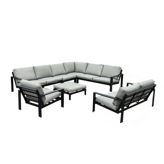 Salon de jardin aluminium HOME DELUXE RIO XXL - anthracite - Image 1
