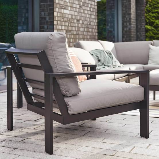 Salon de jardin aluminium HOME DELUXE RIO XXL - anthracite - Image 4