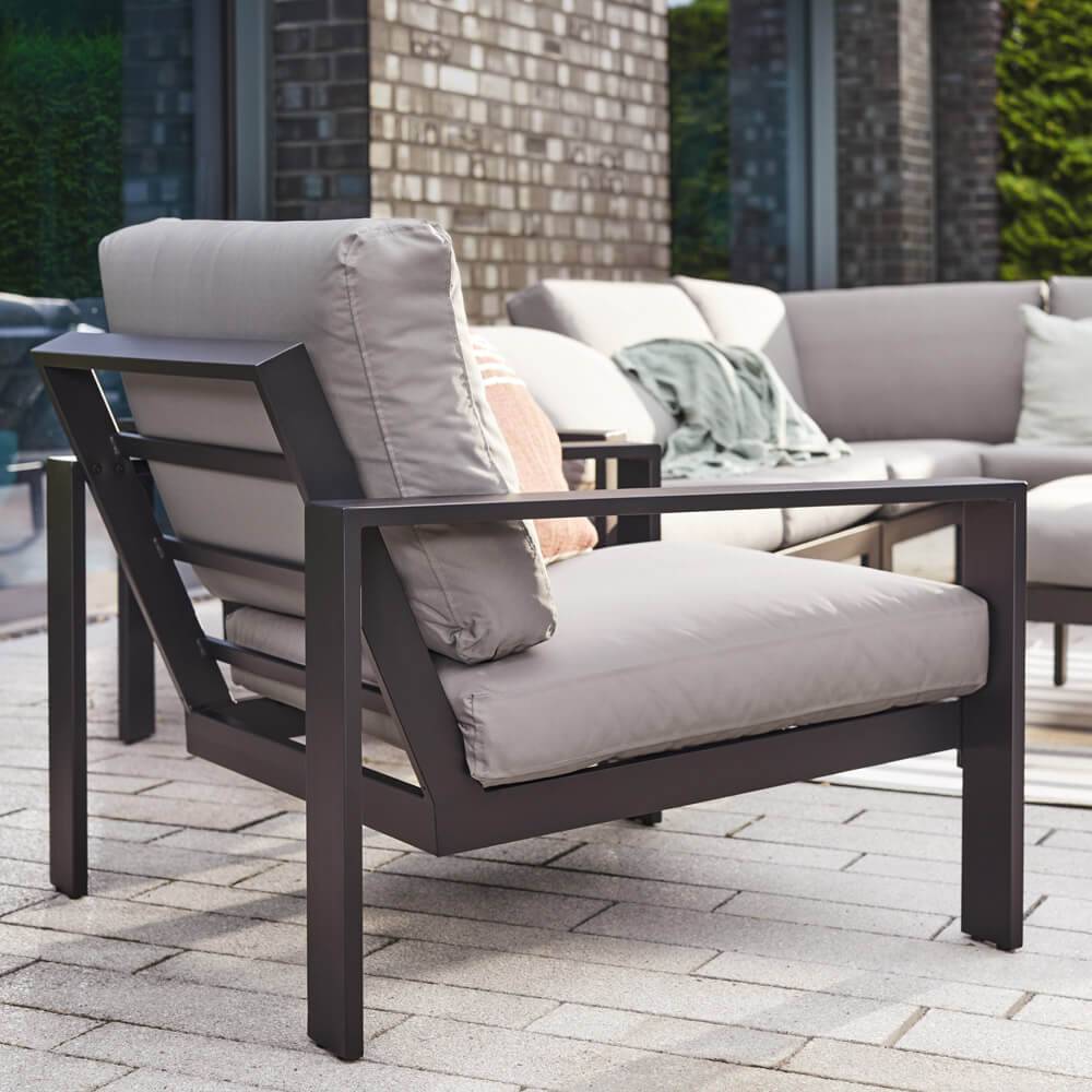 Salon de jardin aluminium HOME DELUXE RIO XXL - anthracite - Image 4