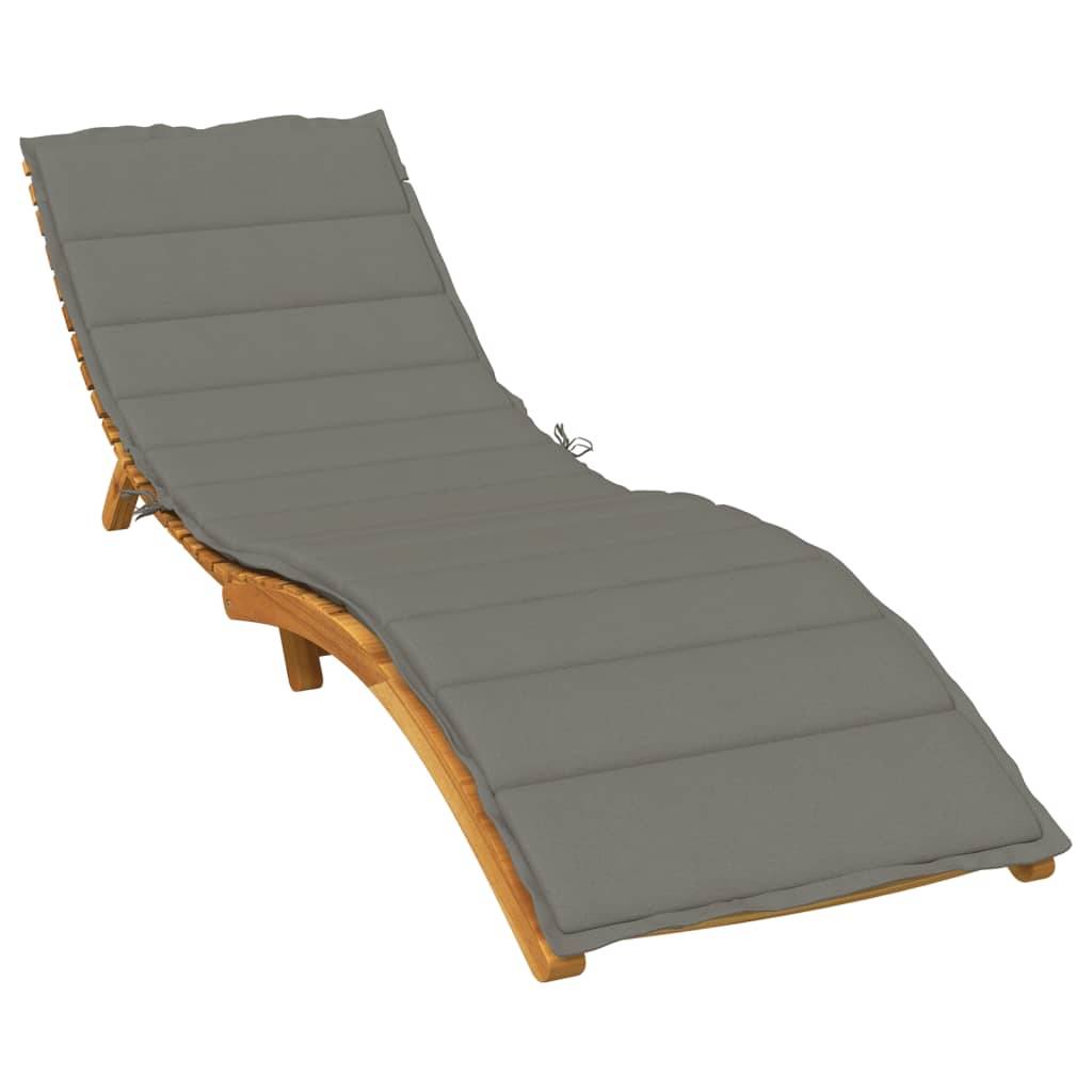 PANGIVO - Coussin de chaise longue polyester gris foncé mélangé 200 x 60 x 4 cm - PANGIVO - Image 1