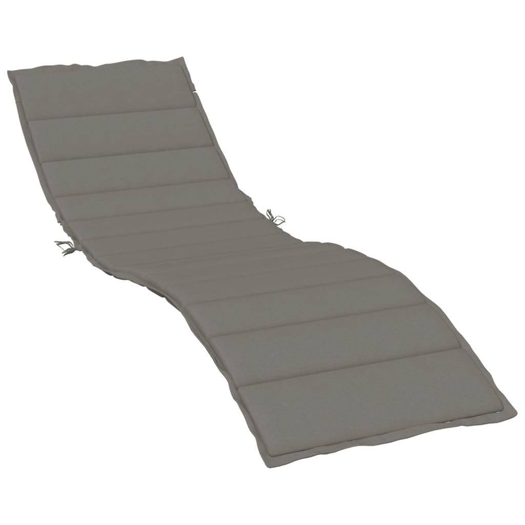 PANGIVO - Coussin de chaise longue polyester gris foncé mélangé 200 x 60 x 4 cm - PANGIVO - Image 2