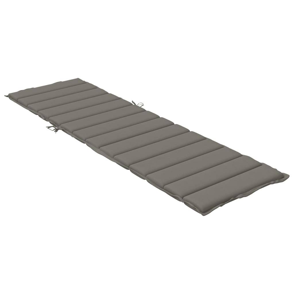 PANGIVO - Coussin de chaise longue polyester gris foncé mélangé 200 x 60 x 4 cm - PANGIVO - Image 4