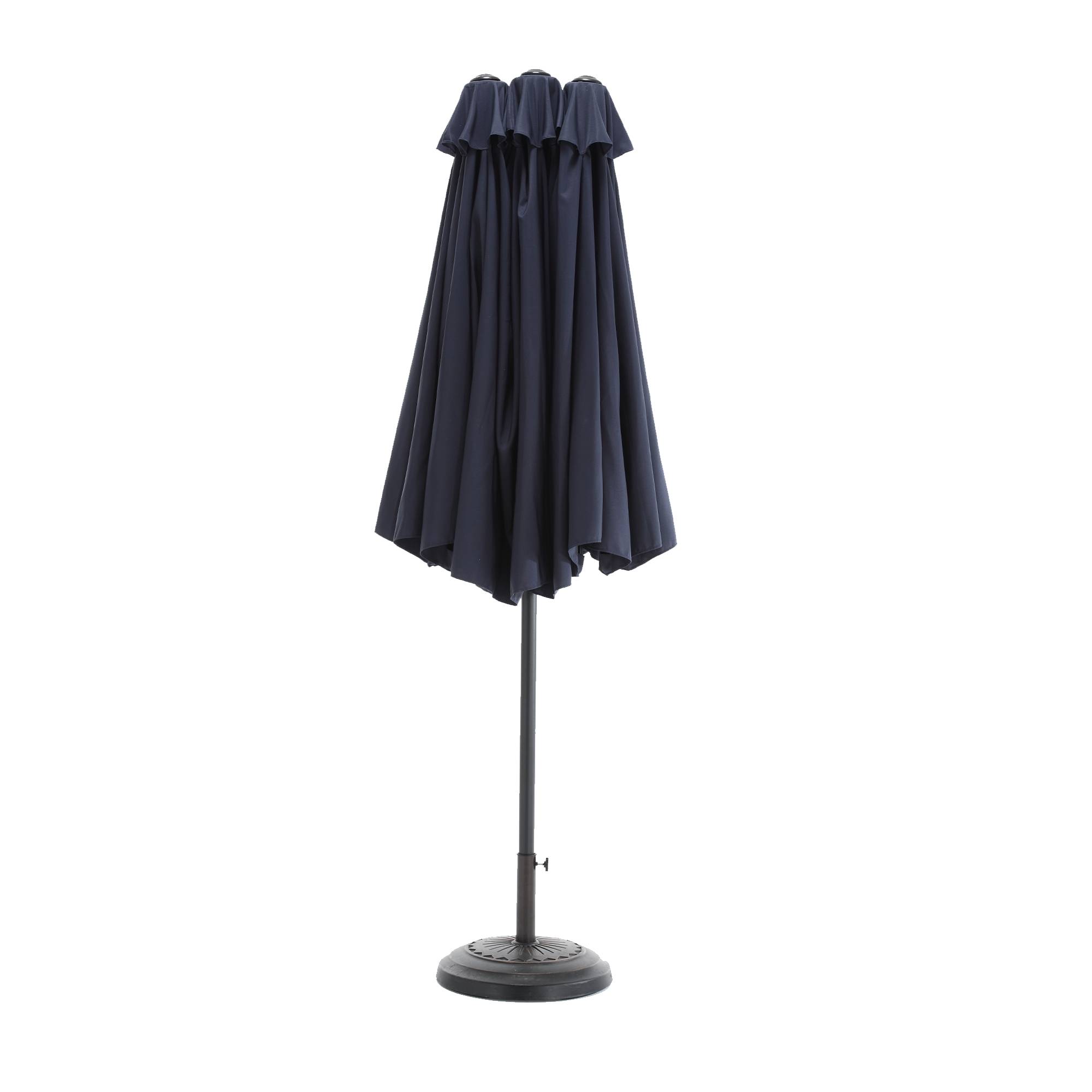 ComfortXL - Parasol Double Rectangulaire XXL 453x267cm Manivelle Bleu Marine - ComfortXL Outdoor Living - Image 3