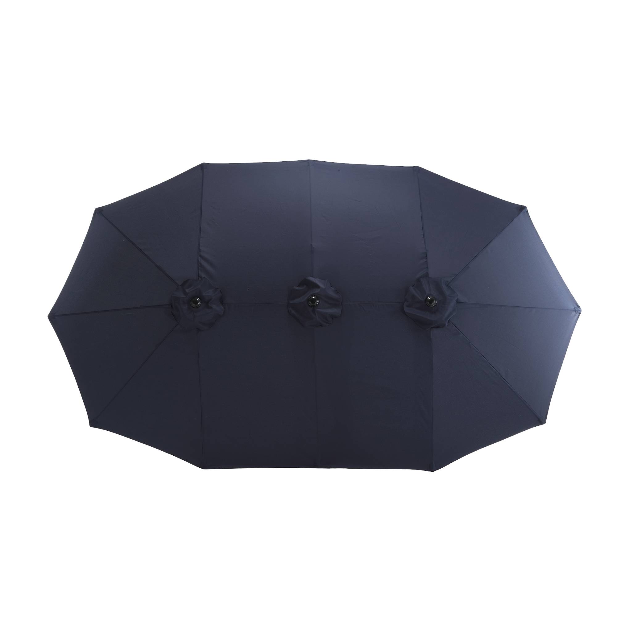 ComfortXL - Parasol Double Rectangulaire XXL 453x267cm Manivelle Bleu Marine - ComfortXL Outdoor Living - Image 9