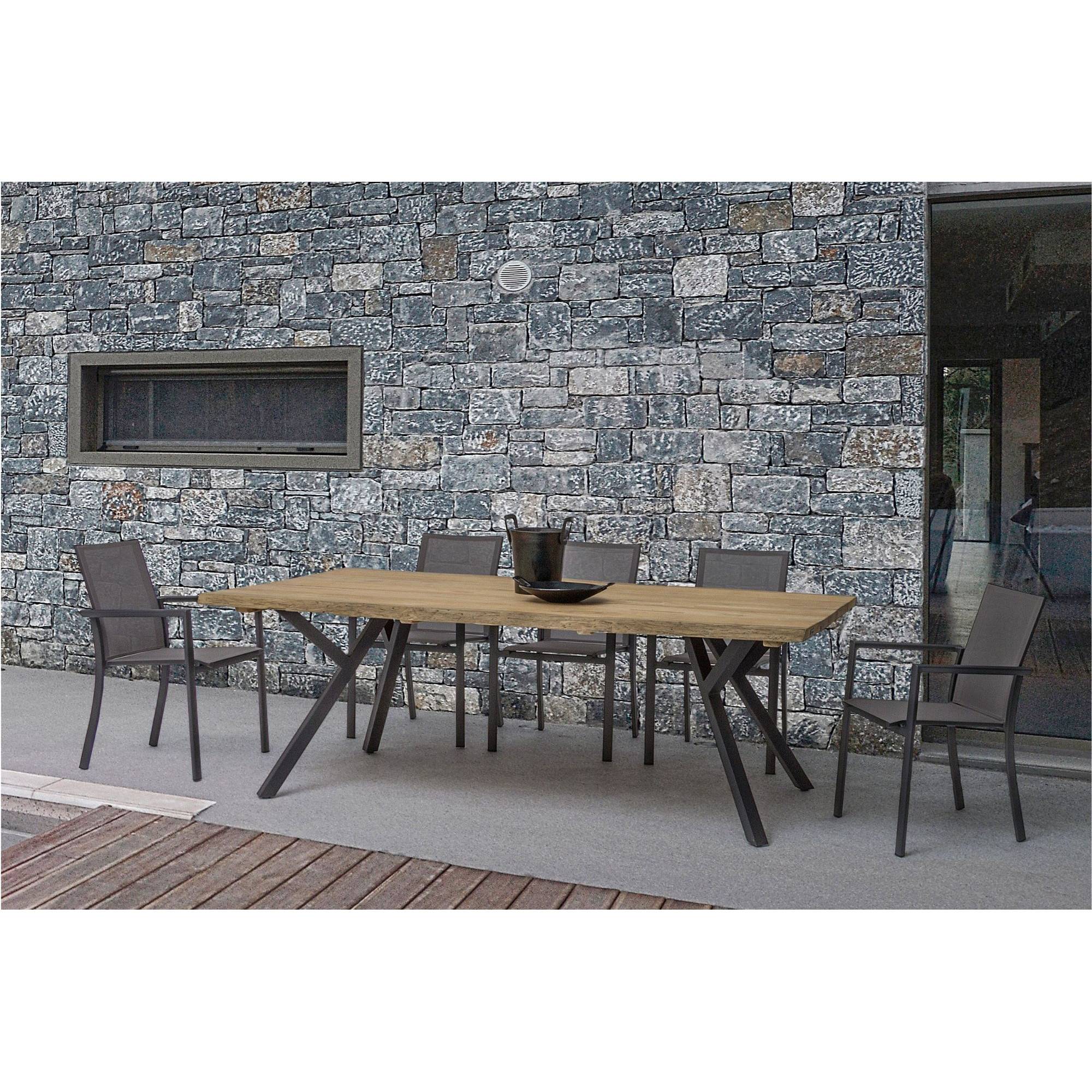 Autre - Chaises de jardin colorées en aluminium (lot de 4) - CASSIS - Imagen 2