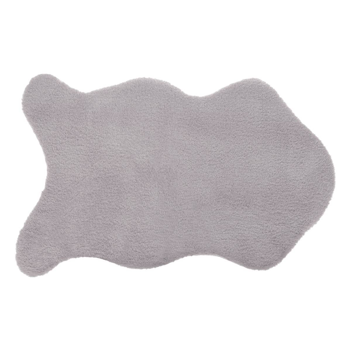 Atmosphera - Tapis effet fourrure gris 60x90cm - Atmosphera Créateur d'intérieur - Imagen 2