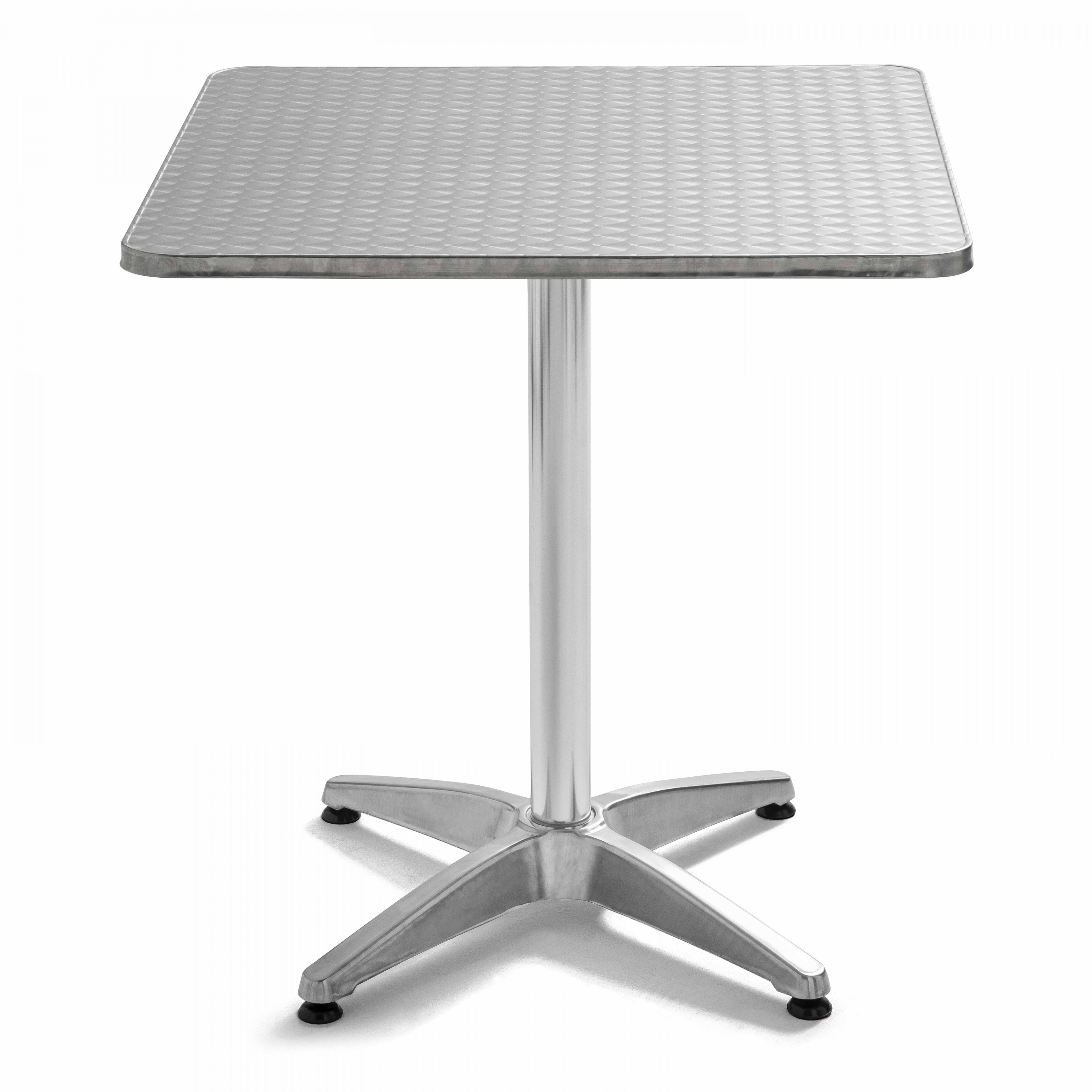 Oviala - Ensemble table de jardin bistrot inclinable 2 places aluminium gris Cambridge - Oviala - Imagen 2
