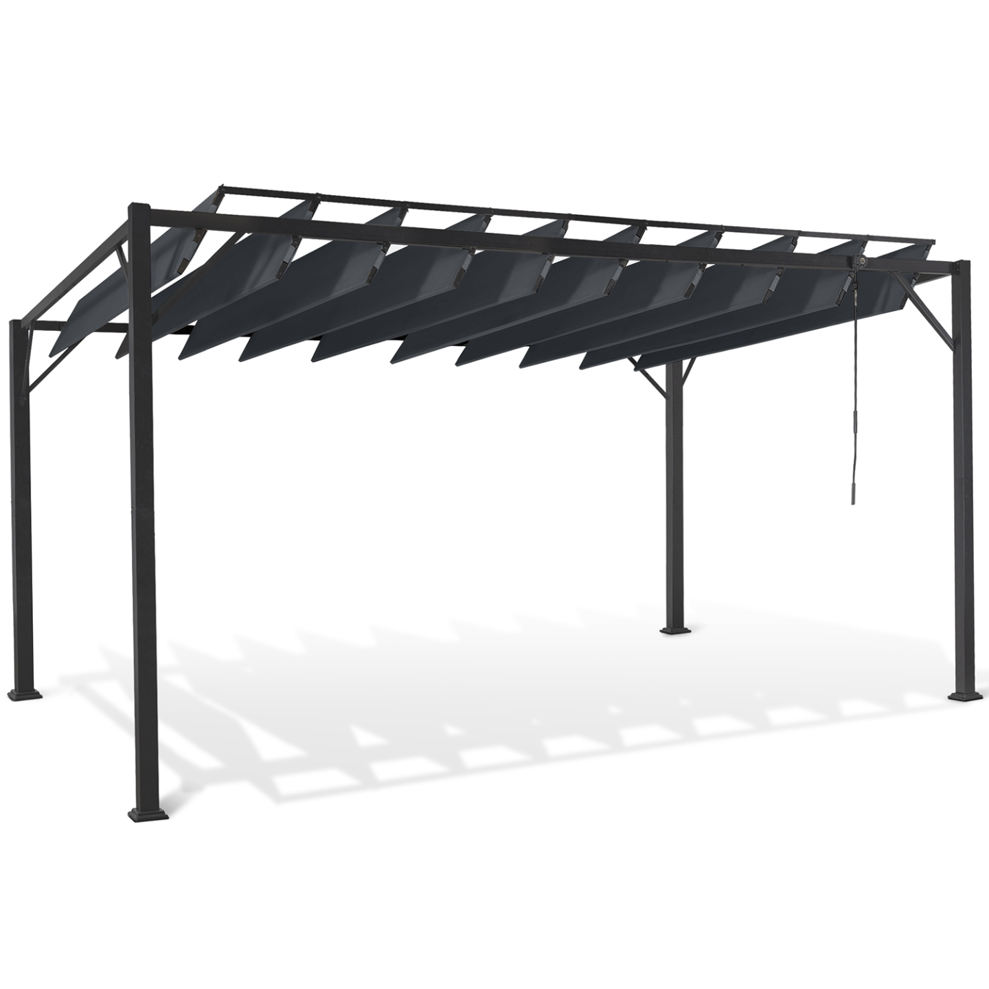 Pergola lames orientables 3x4 M gris anthracite - Image 2