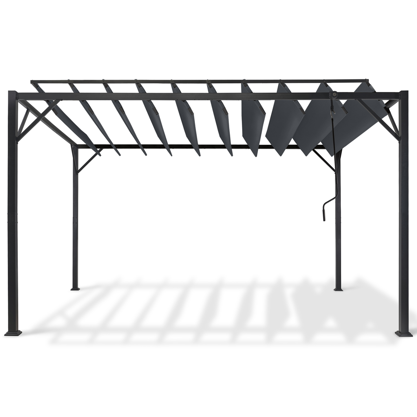 Pergola lames orientables 3x4 M gris anthracite - Image 5