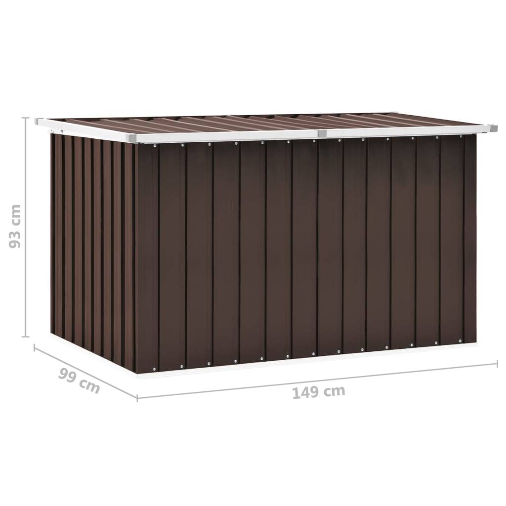 Helloshop26 - Coffre boîte meuble de jardin rangement 149 x 99 x 93 cm marron - Imagen 7
