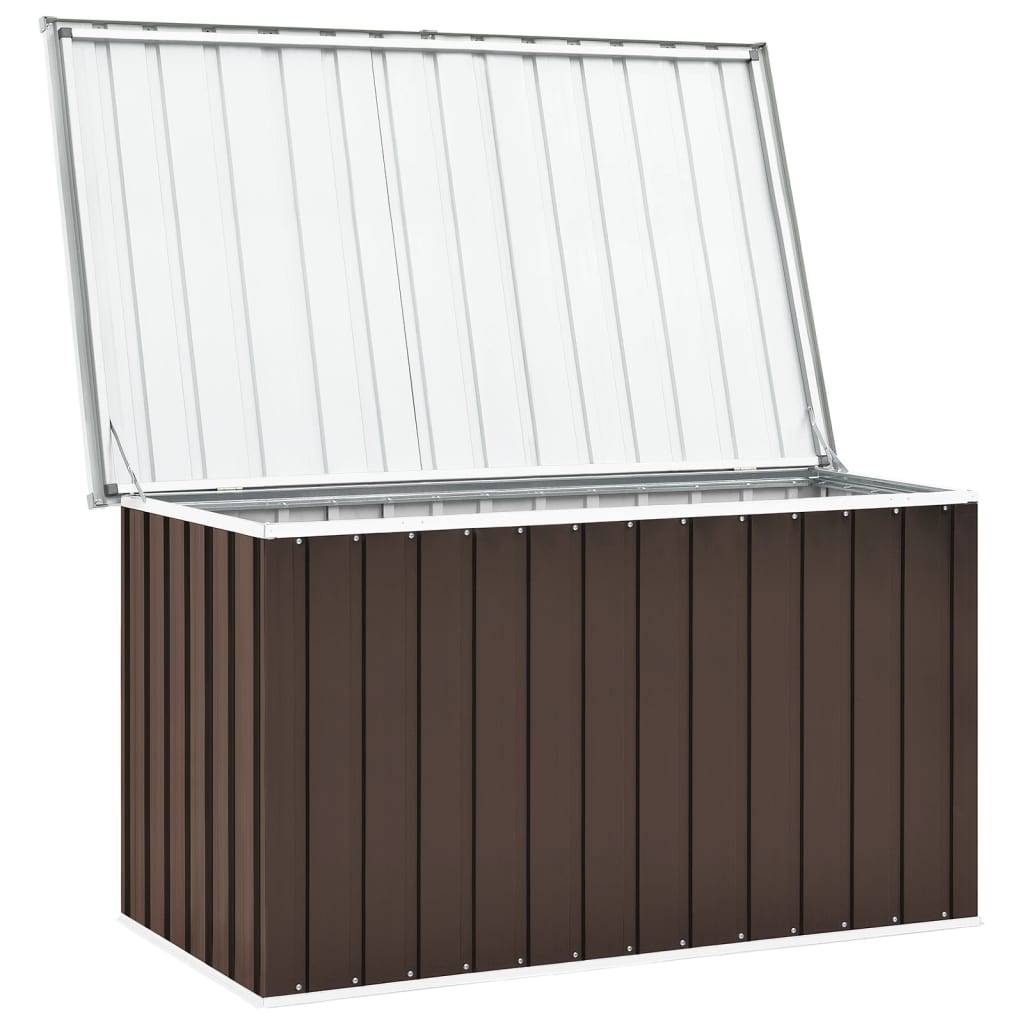 Helloshop26 - Coffre boîte meuble de jardin rangement 149 x 99 x 93 cm marron - Imagen 1